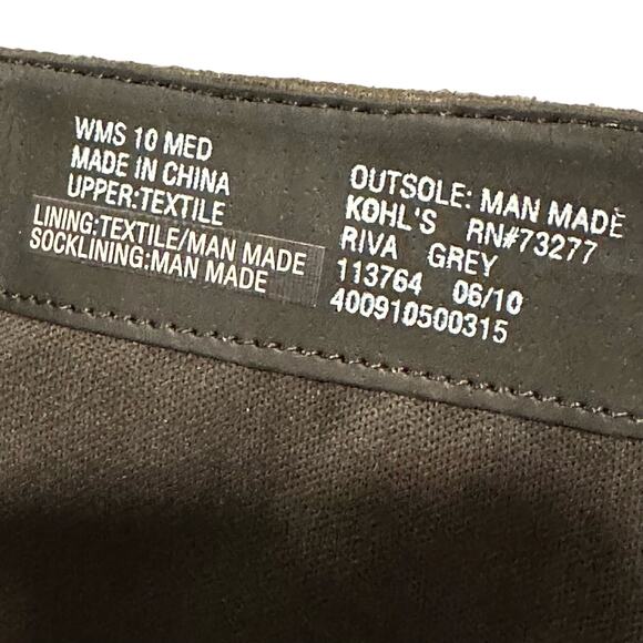 Elle Knee High Gray Faux Leather Boots Size 10 - Picture 10 of 13